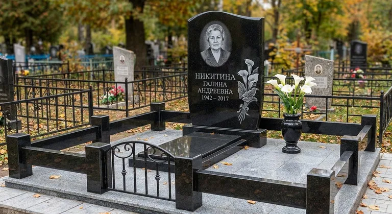 Памятник с гравировкой калл — выполненная работа «Никитина» в Ханты-Мансийске