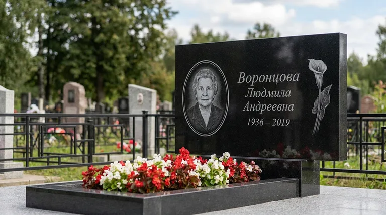 Памятник с гравировкой калл — выполненная работа «Воронцова» в Ханты-Мансийске
