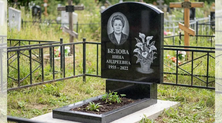 Памятник с гравировкой калл — выполненная работа «Белова» в Ханты-Мансийске