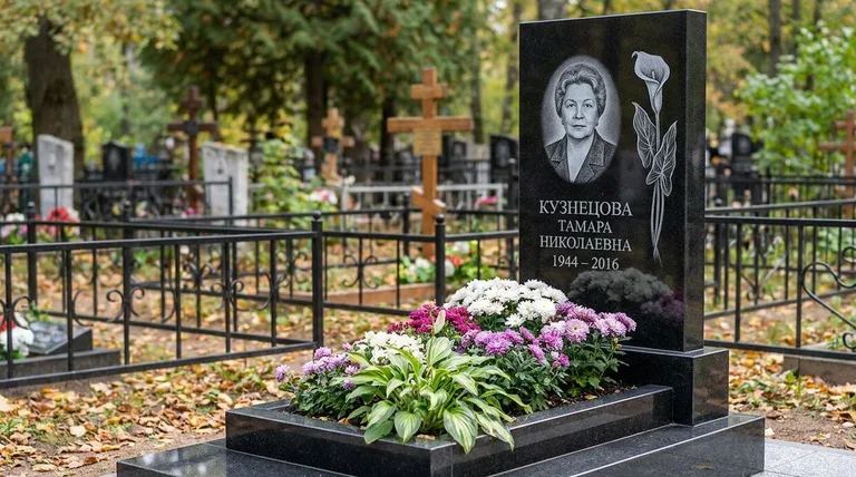 Памятник с гравировкой калл — выполненная работа «Кузнецова» в Ханты-Мансийске