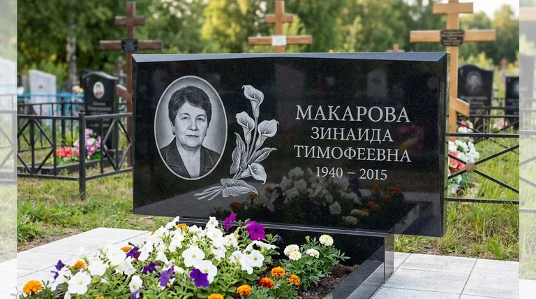Памятник с гравировкой калл — выполненная работа «Макарова» в Ханты-Мансийске
