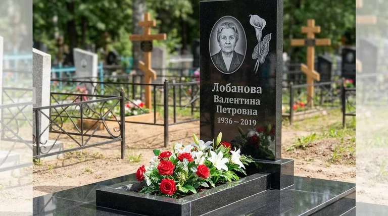 Памятник с гравировкой калл — выполненная работа «Лобанова» в Ханты-Мансийске