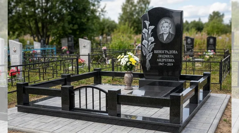Памятник с гравировкой калл — выполненная работа «Виноградова» в Ханты-Мансийске