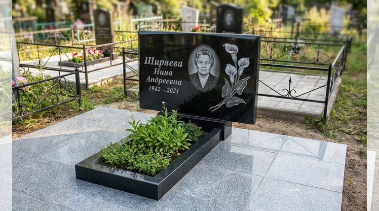 Памятник с гравировкой калл — выполненная работа «Ширяева» в Ханты-Мансийске