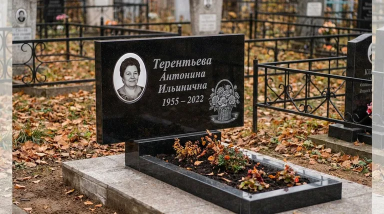 Памятник с гравировкой роз — выполненная работа «Терентьева» в Ханты-Мансийске