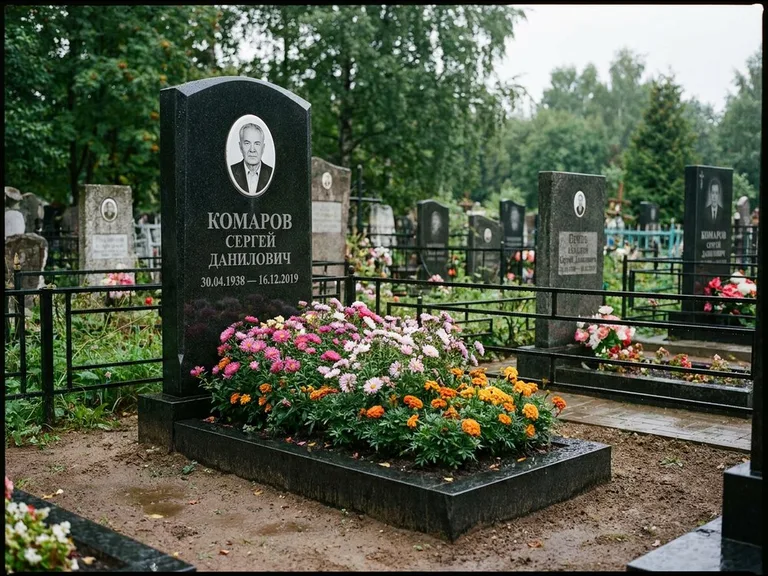 Портрет на керамике — семейный памятник в Ханты-Мансийске