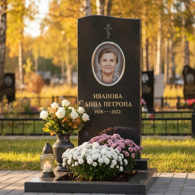 Фотокерамика на гранитный памятник — стекло Триплекс, фарфор Италия, керамогранит