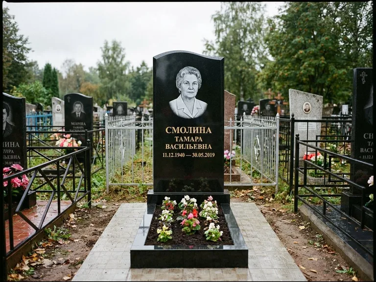 Гравировка портрета на чёрном граните — выполненная работа 22 в Ханты-Мансийске
