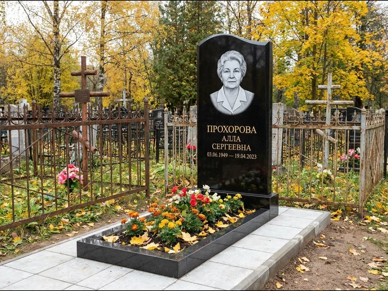 Гравировка портрета на чёрном граните — выполненная работа 8 в Ханты-Мансийске