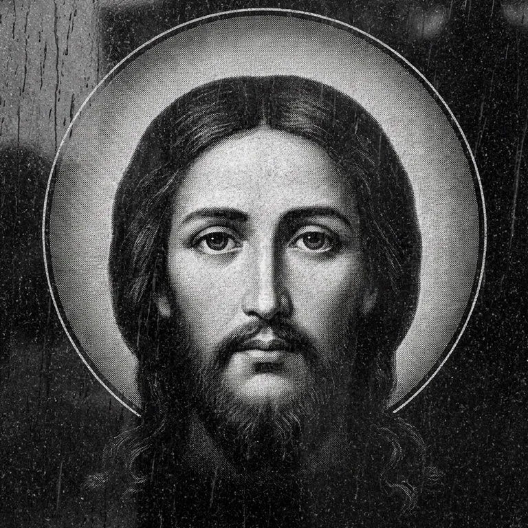 Эскиз иконы: «Моление о чаше» (полутон) — сюжетная композиция, гравировка на памятник в Ханты-Мансийске
