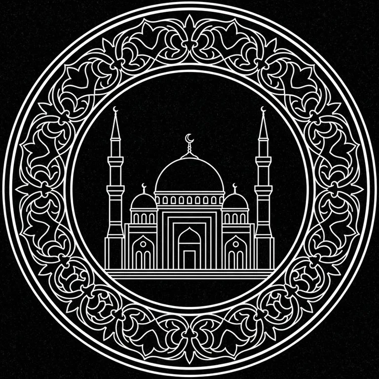 Эскиз: В медальоне — круглый медальон с восточным кантом в Ханты-Мансийске