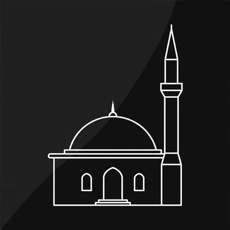 Эскиз: Одноминаретная — скромный силуэт сельской мечети в Ханты-Мансийске