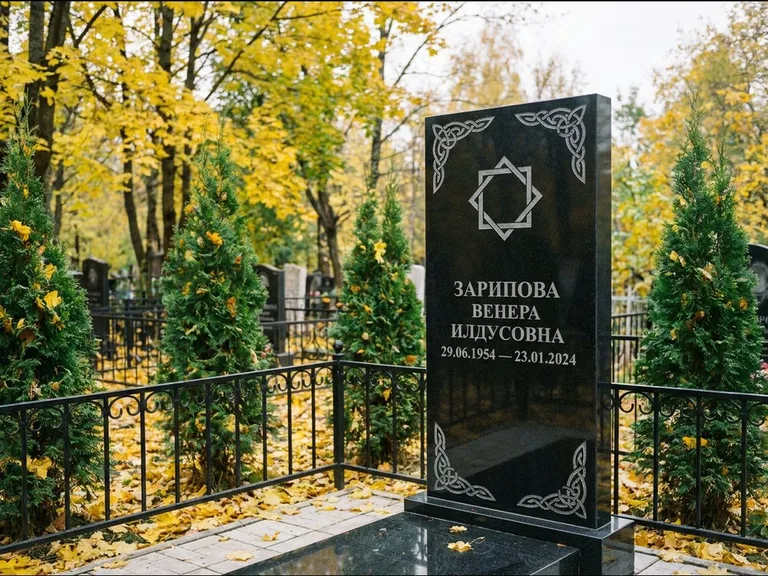 Мусульманский памятник — руб аль-хизб с восточной плетёнкой, работа «Зарипова» в Ханты-Мансийске