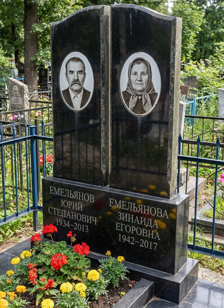 Аллея на Чернореченском кладбище в Сургуте