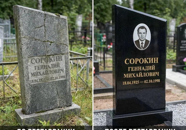 Полная реставрация старого памятника: до и после в Ханты-Мансийске
