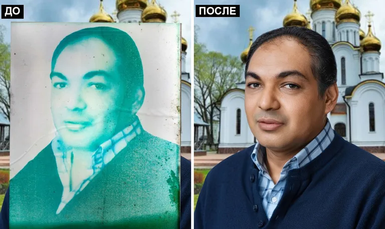 Ретушь фото на памятник — цветокоррекция и колоризация: до и после в Ханты-Мансийске
