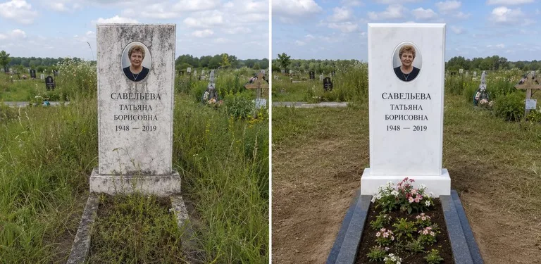 Диптих №21: кованая оградка с пиками — очищена от ржавчины, подкрашена чёрным в Ханты-Мансийске