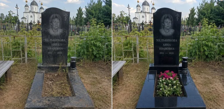 Мойка фигурного памятника до и после в Ханты-Мансийске