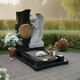 Элитный Гранитный вертикальный памятник для одного - ПН291