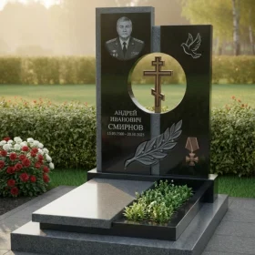 Гранитный элитный православный памятник - ПН329