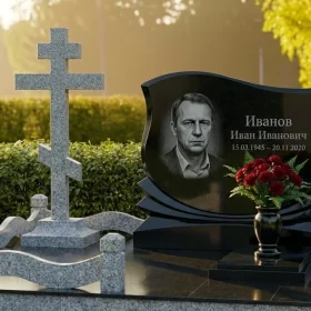 Элитный православный гранитный памятник - ПН476