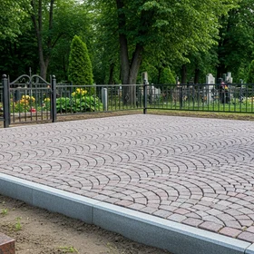 Плита мощения гранитная для дорожек у памятника
