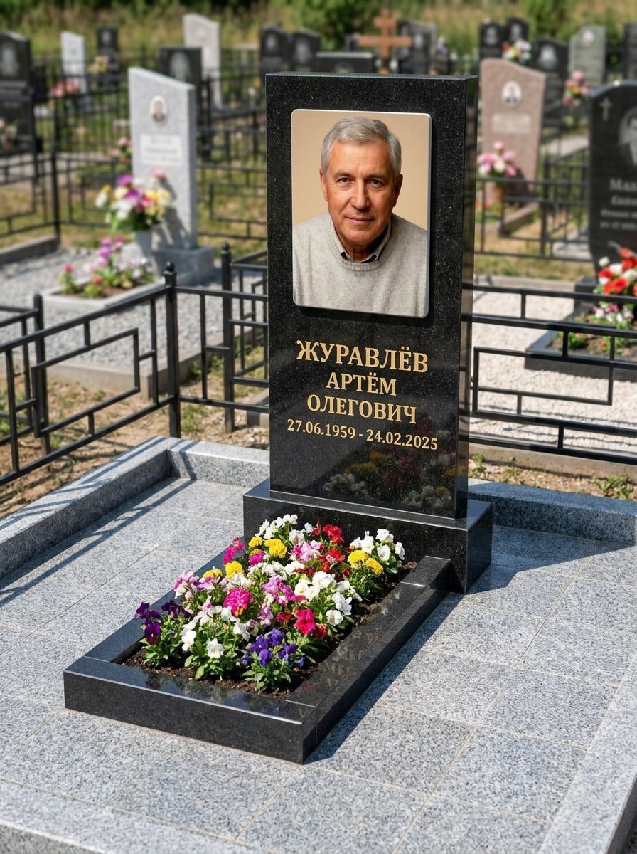 Портрет на памятнике в Ханты-Мансийске — Выцветшее фото восстановили — керамогранит 180×240 мм