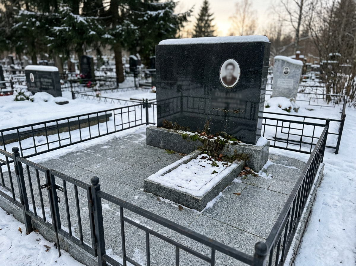 Благоустройство могилы в Ханты-Мансийске — пример 4